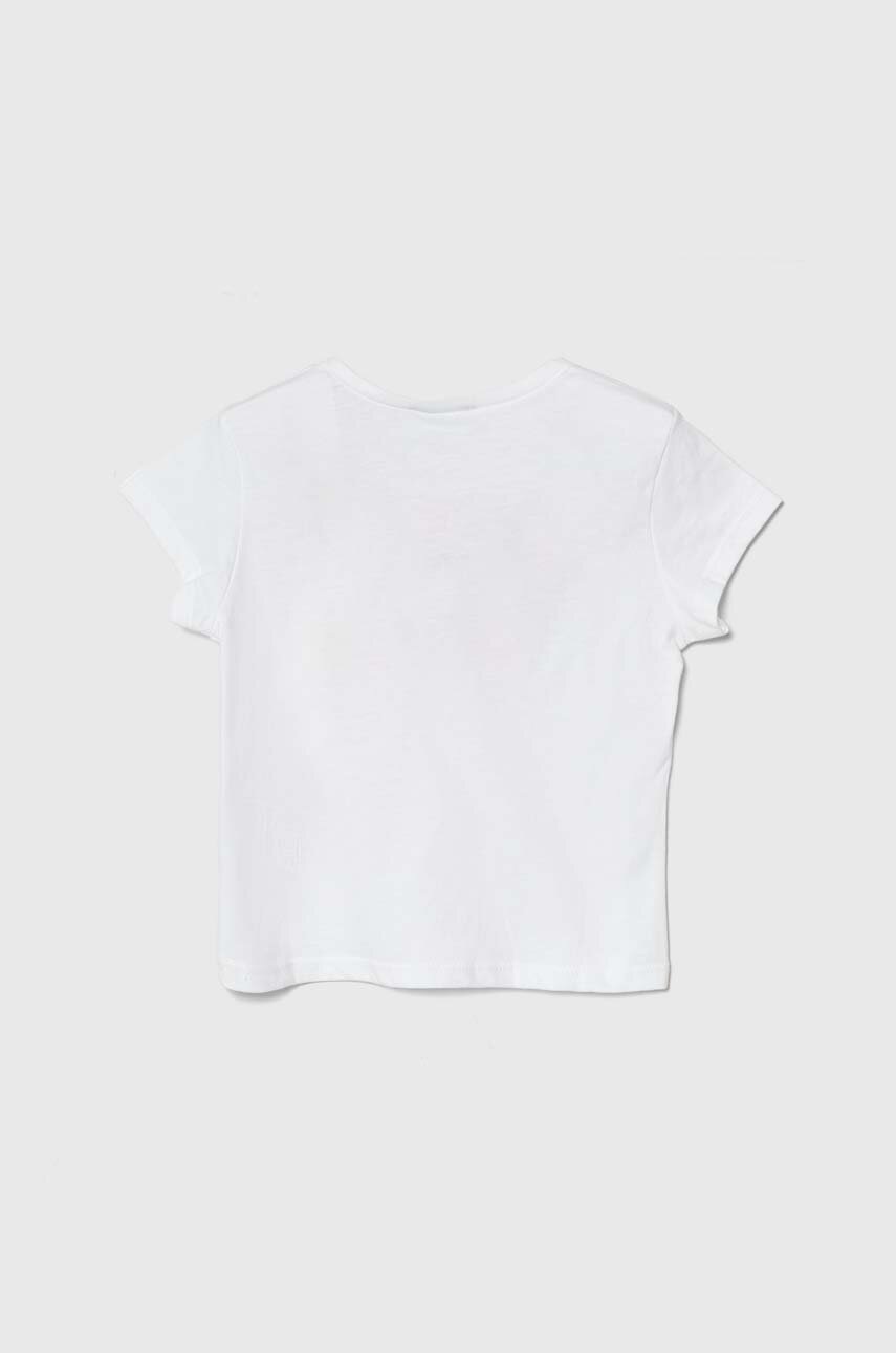 Дитяча бавовняна футболка United Colors of Benetton колір білий