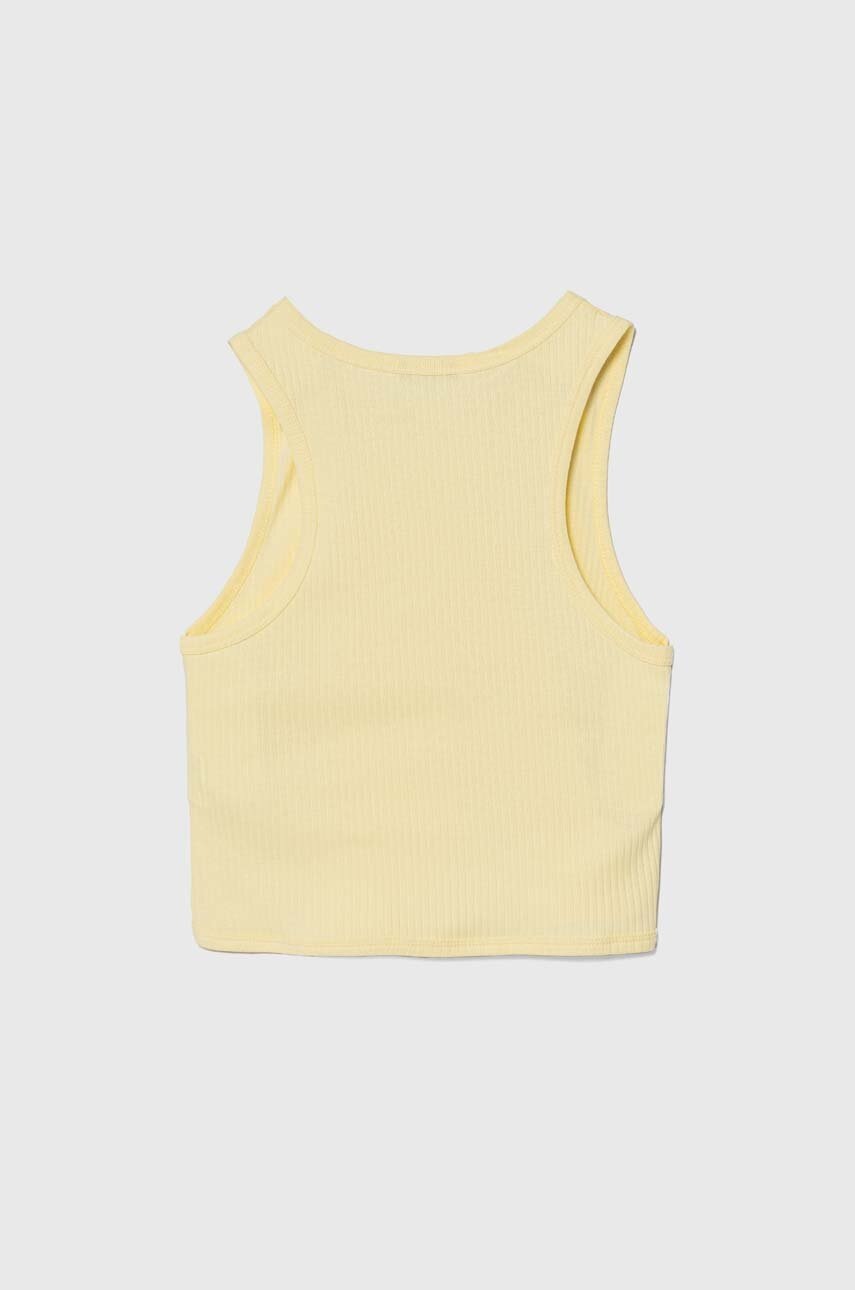 Детский хлопковый топ United Colors of Benetton цвет жёлтый