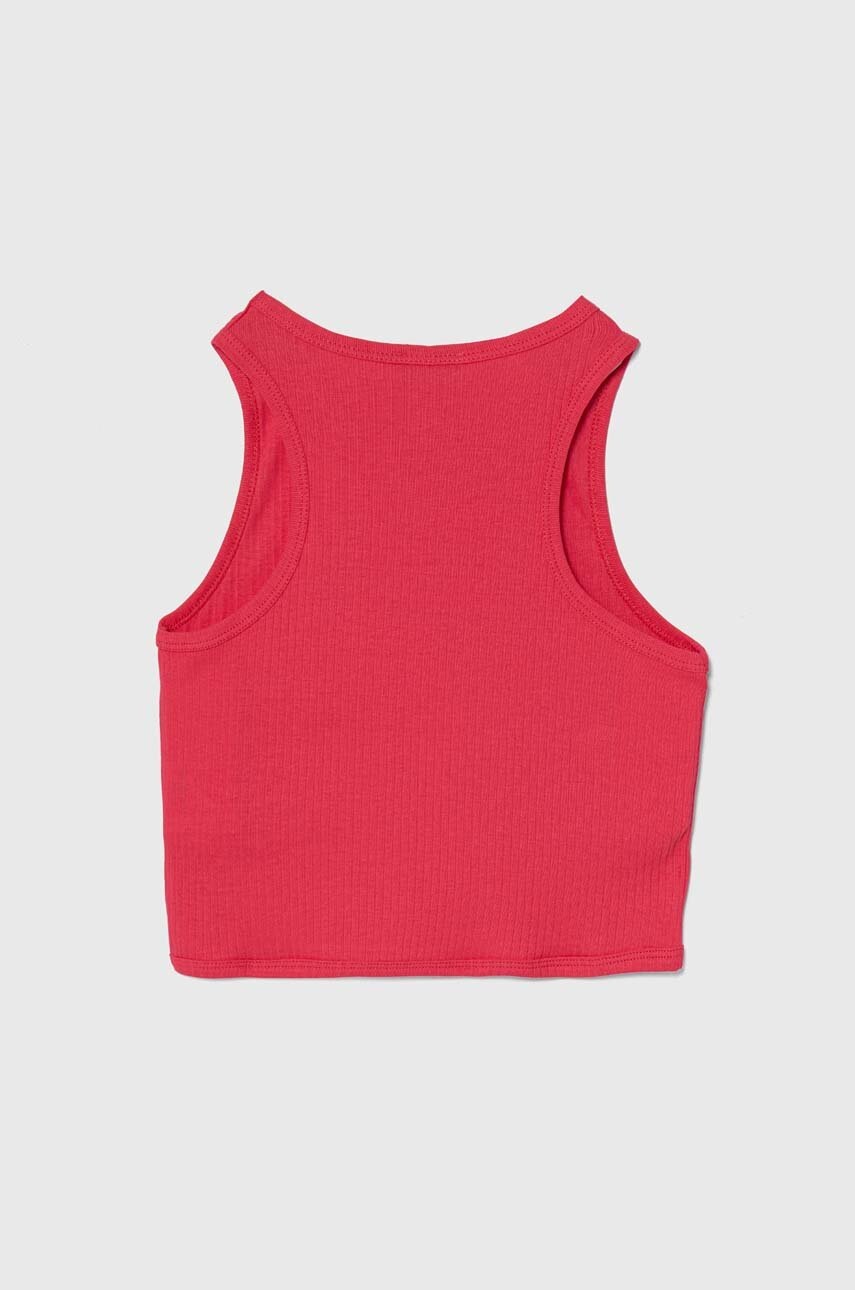 Детский хлопковый топ United Colors of Benetton цвет розовый