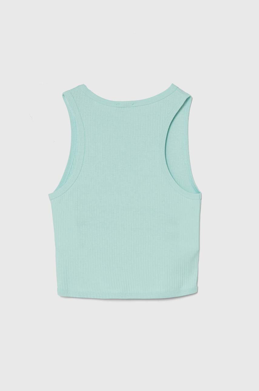 Детский хлопковый топ United Colors of Benetton цвет бирюзовый