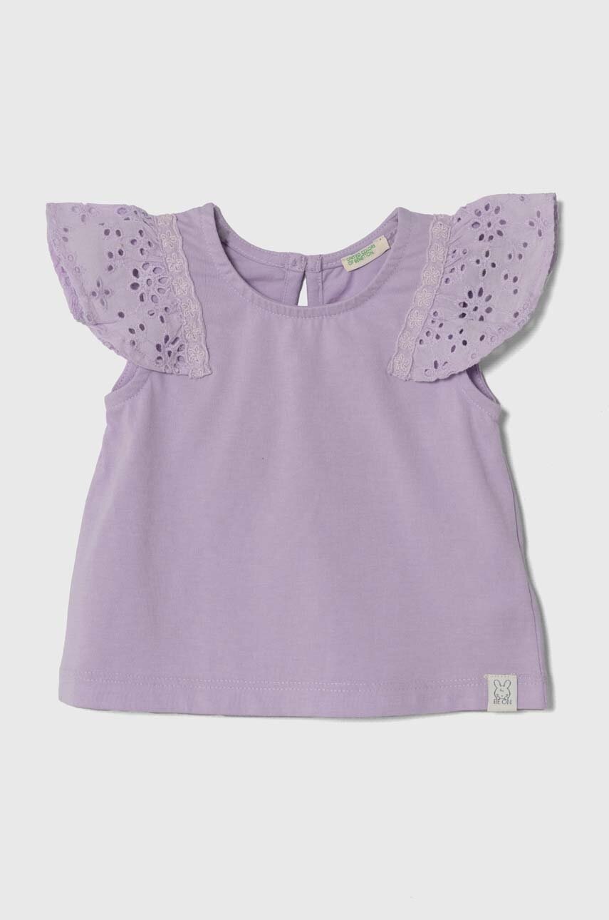 United Colors of Benetton top pentru bebeluși culoarea violet