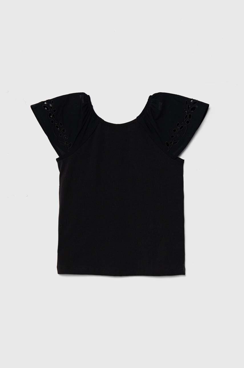 United Colors of Benetton tricou copii culoarea negru