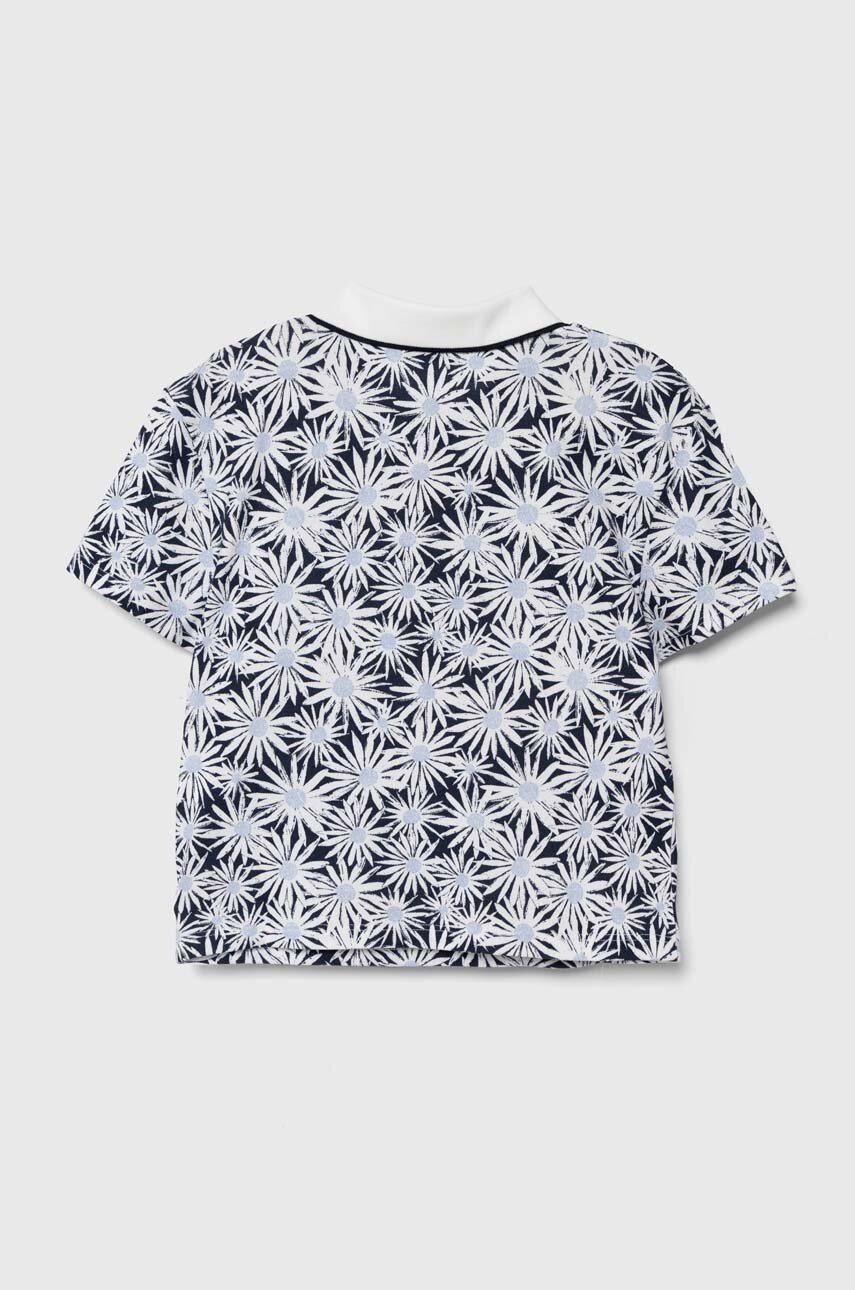 Детское поло United Colors of Benetton цвет синий с воротником