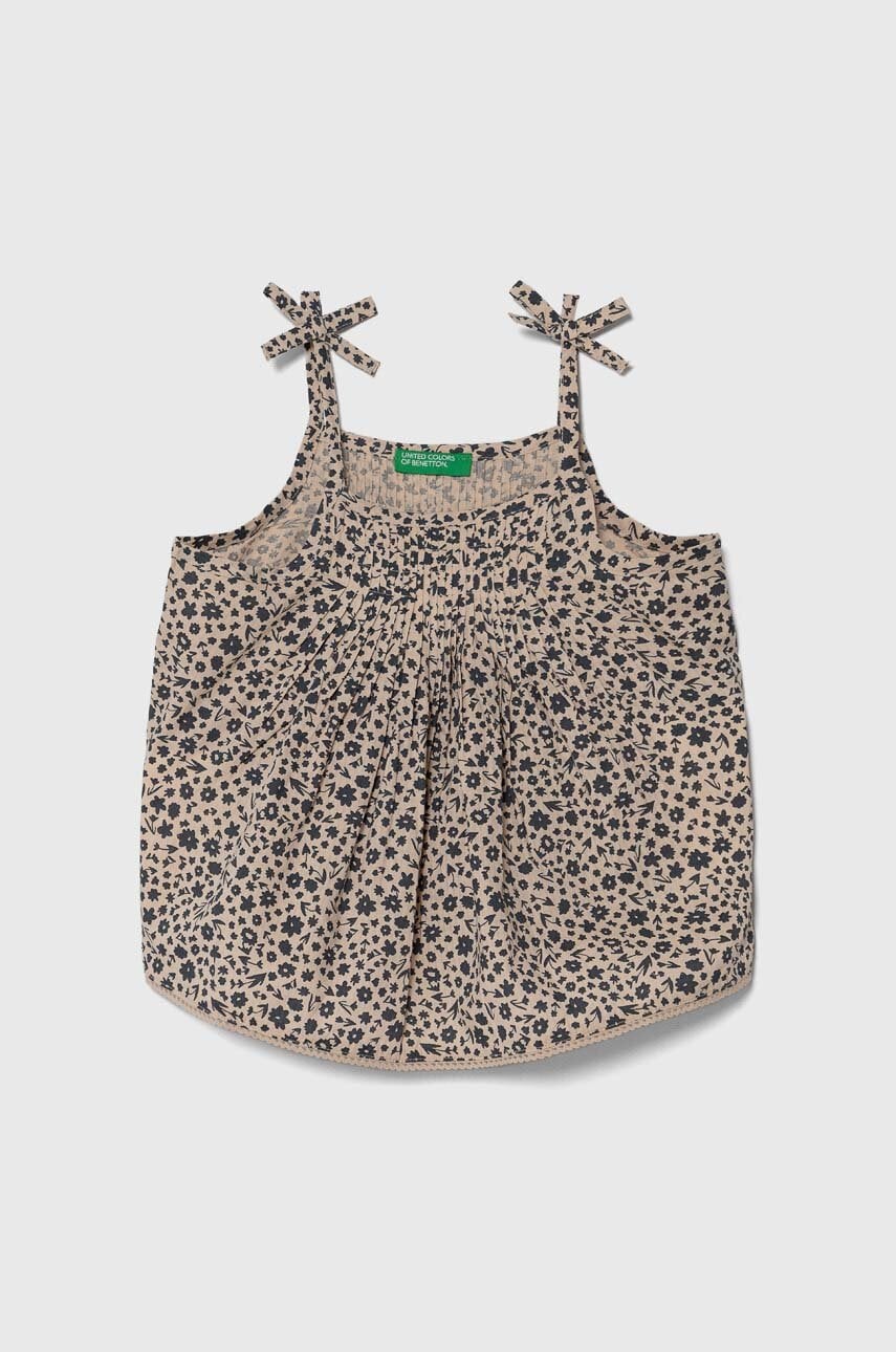 United Colors of Benetton top copii culoarea bej United Colors of Benetton top copii culoarea bej