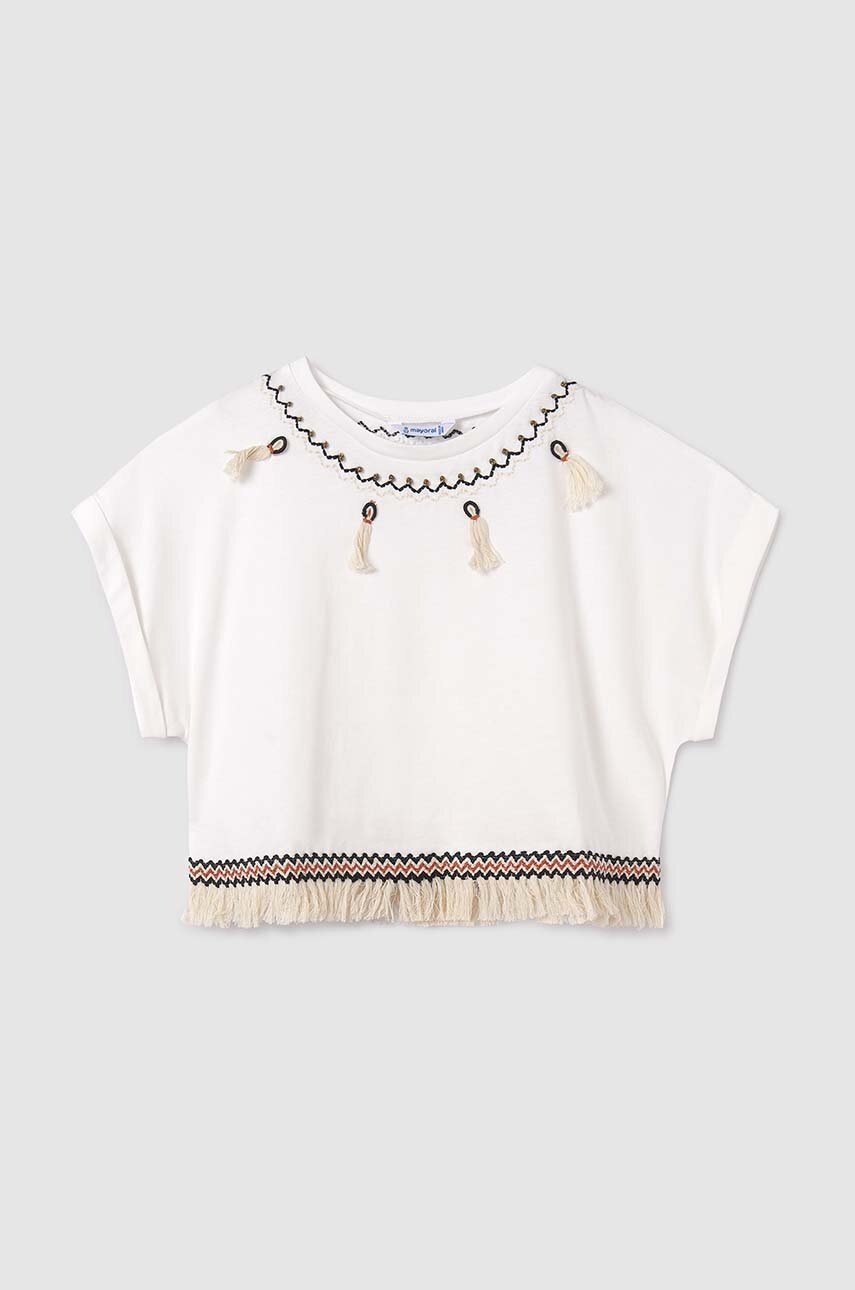 Детская хлопковая футболка Mayoral цвет бежевый в Луцке Детская хлопковая футболка Mayoral цвет бежевый в Луцке