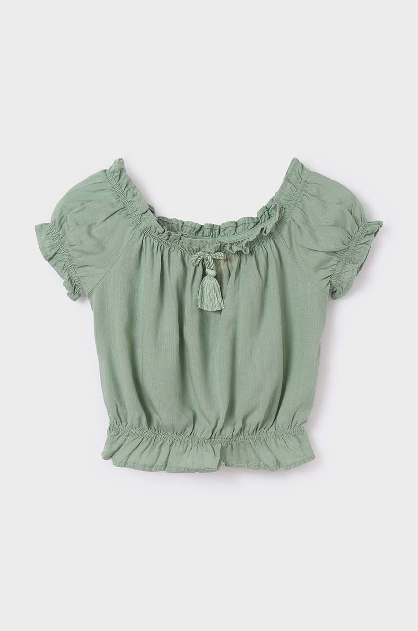 Детская блузка Mayoral цвет зелёный однотонная в Киеве Детская блузка Mayoral цвет зелёный однотонная в Киеве