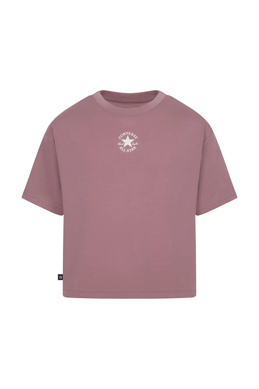 Converse tricou de bumbac pentru copii culoarea roz Converse tricou de bumbac pentru copii culoarea roz