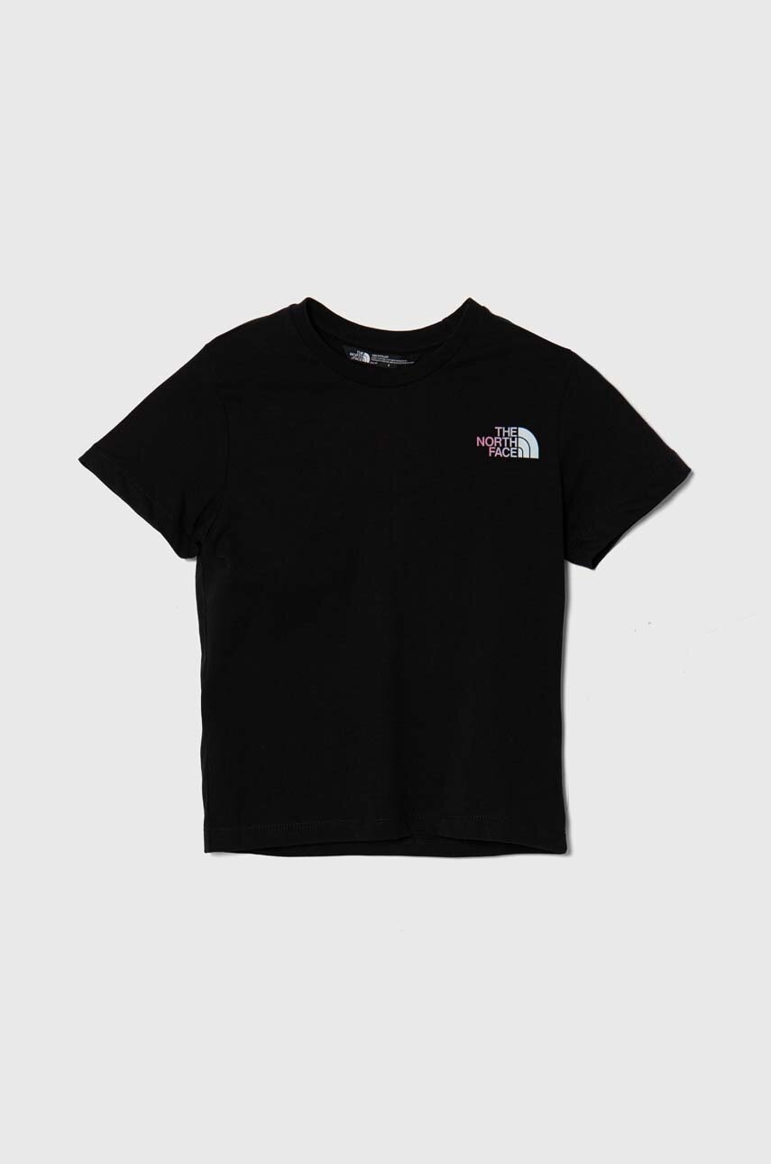 Детская хлопковая футболка The North Face RELAXED GRAPHIC TEE 2 цвет чёрный Детская хлопковая футболка The North Face RELAXED GRAPHIC TEE 2 цвет чёрный