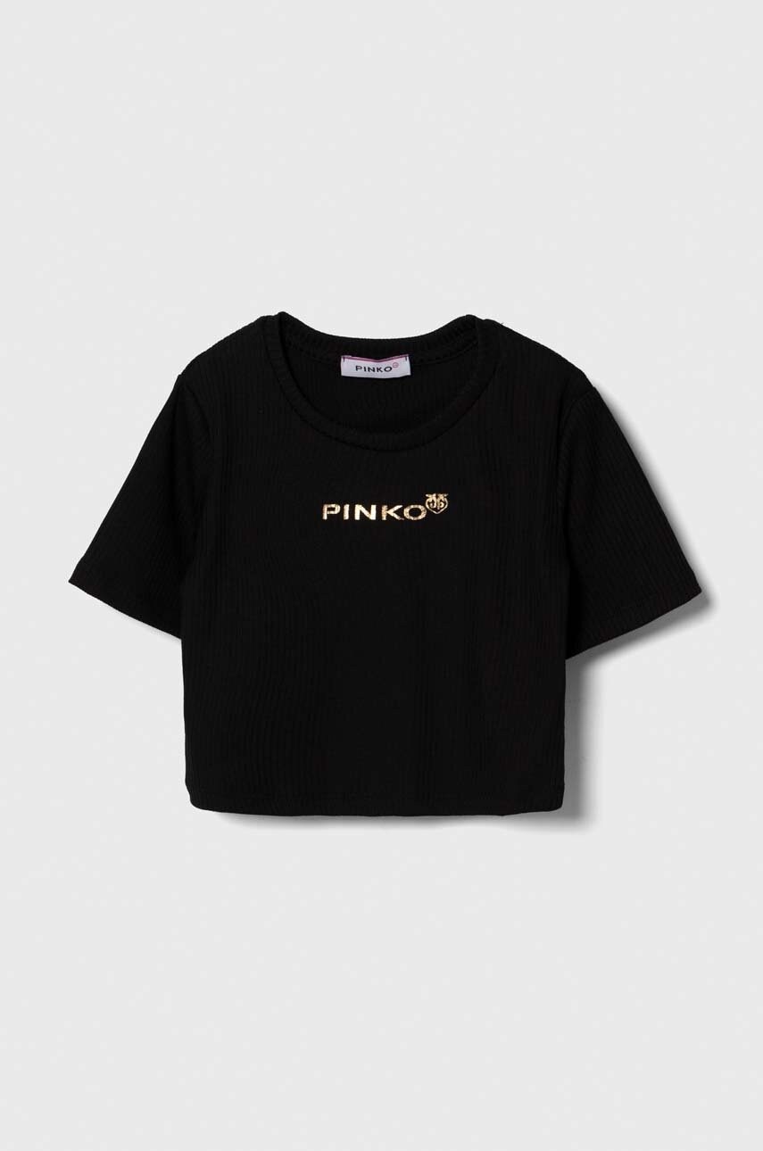

Детска тениска Pinko Up в черно, Черен