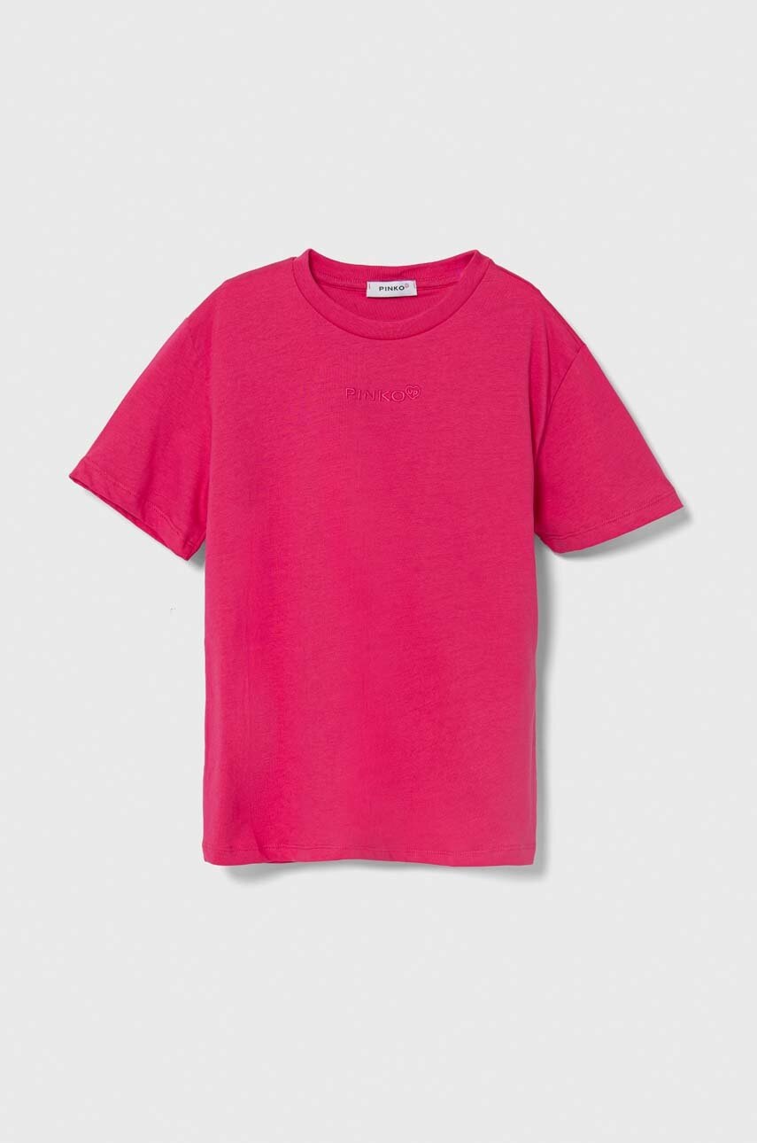 

Памучна тениска Pinko Up в розово, Розов