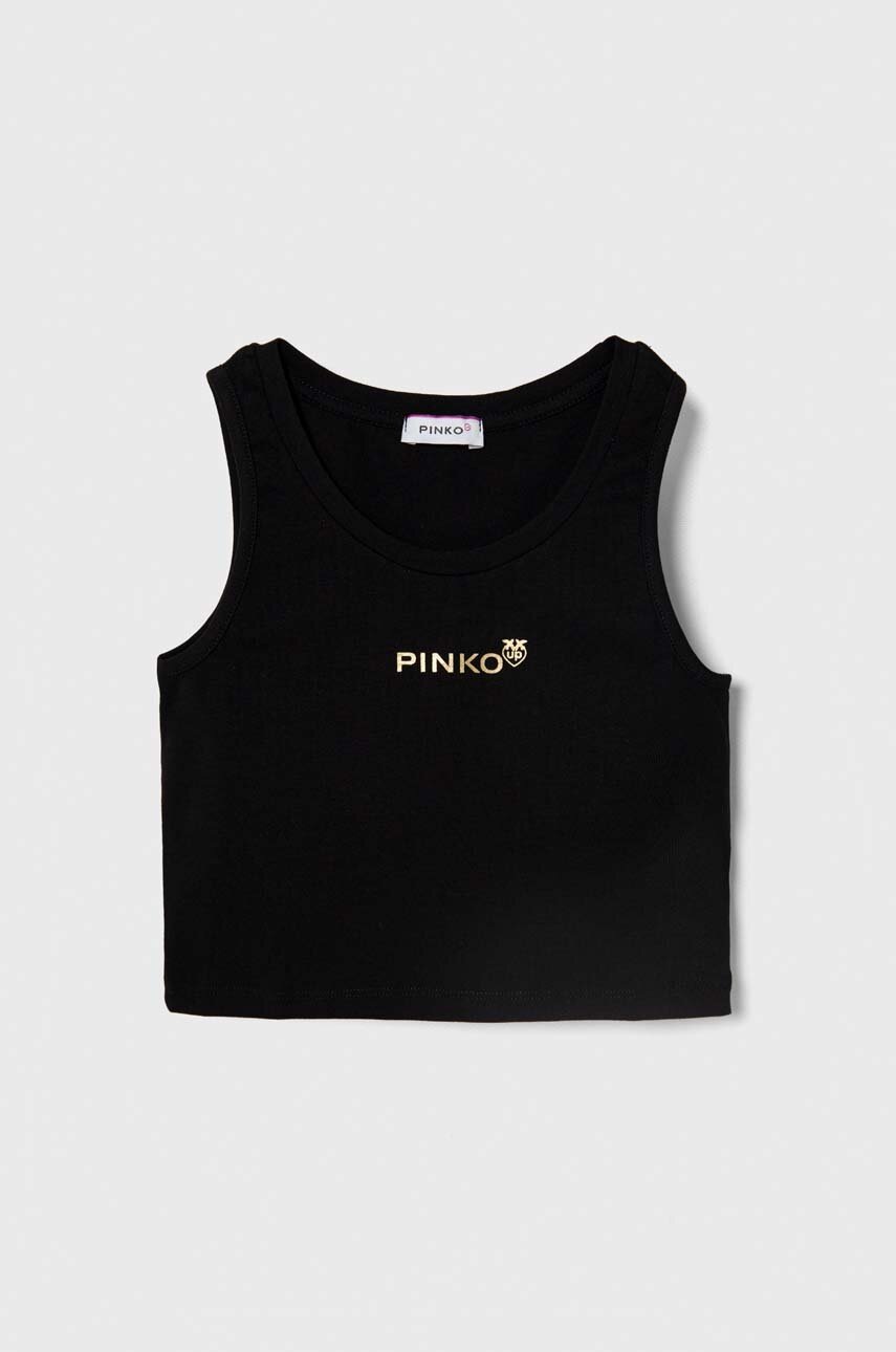Дитячий топ Pinko Up колір чорний