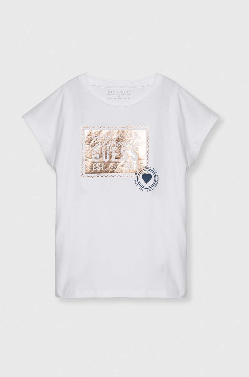 

Детска тениска Guess в бяло, Бял