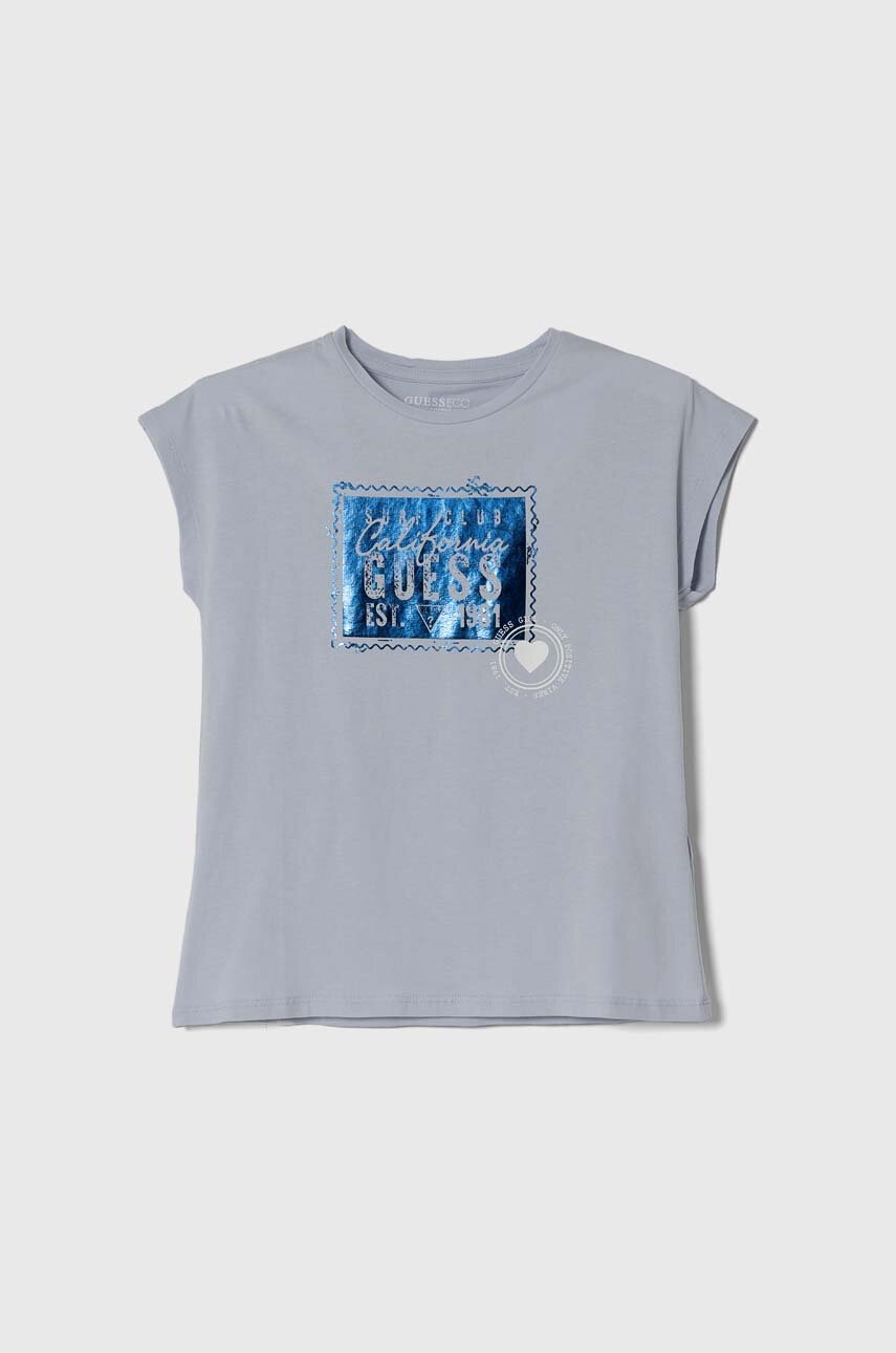 

Детска тениска Guess в синьо, Син