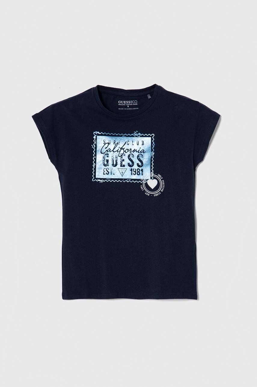 

Детска тениска Guess в тъмносиньо, Тъмносин