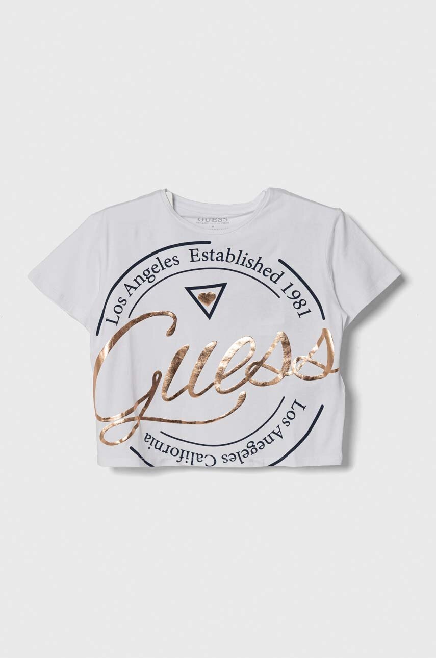 Детская футболка Guess цвет белый Детская футболка Guess цвет белый