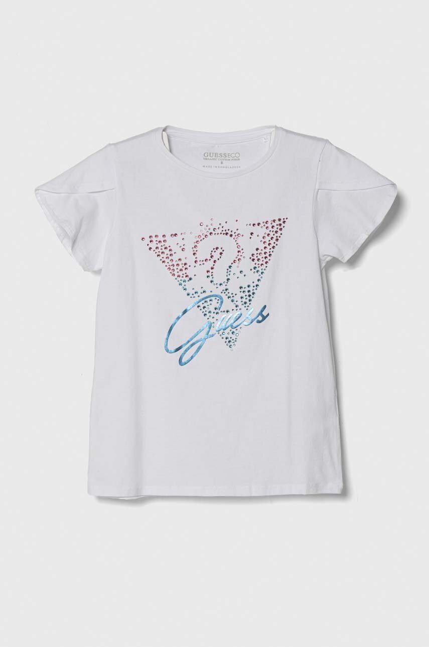 Детская футболка Guess цвет белый Детская футболка Guess цвет белый