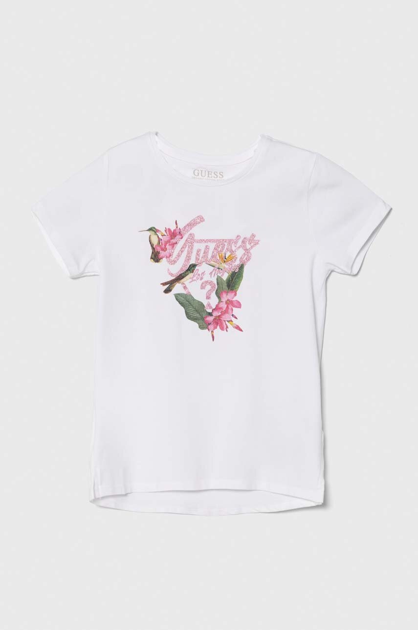 

Детска тениска Guess в бяло, Бял