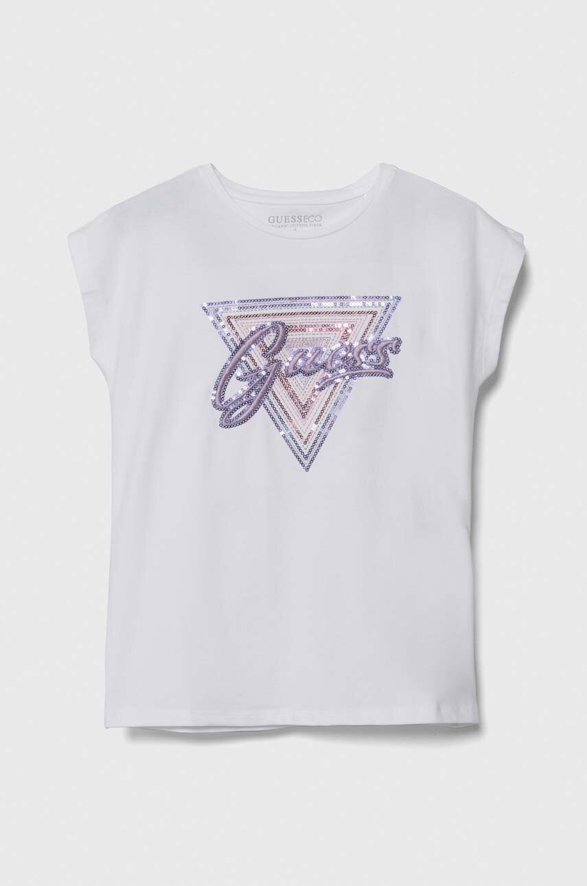 

Детска тениска Guess в бяло, Бял