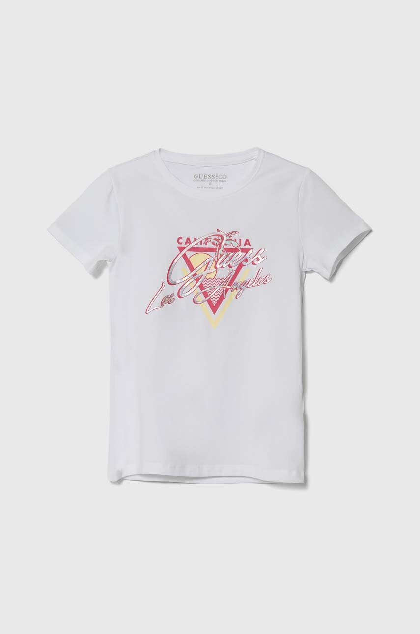 Детская футболка Guess цвет белый Детская футболка Guess цвет белый