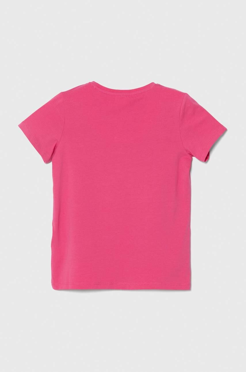 Дитяча футболка Guess колір рожевий