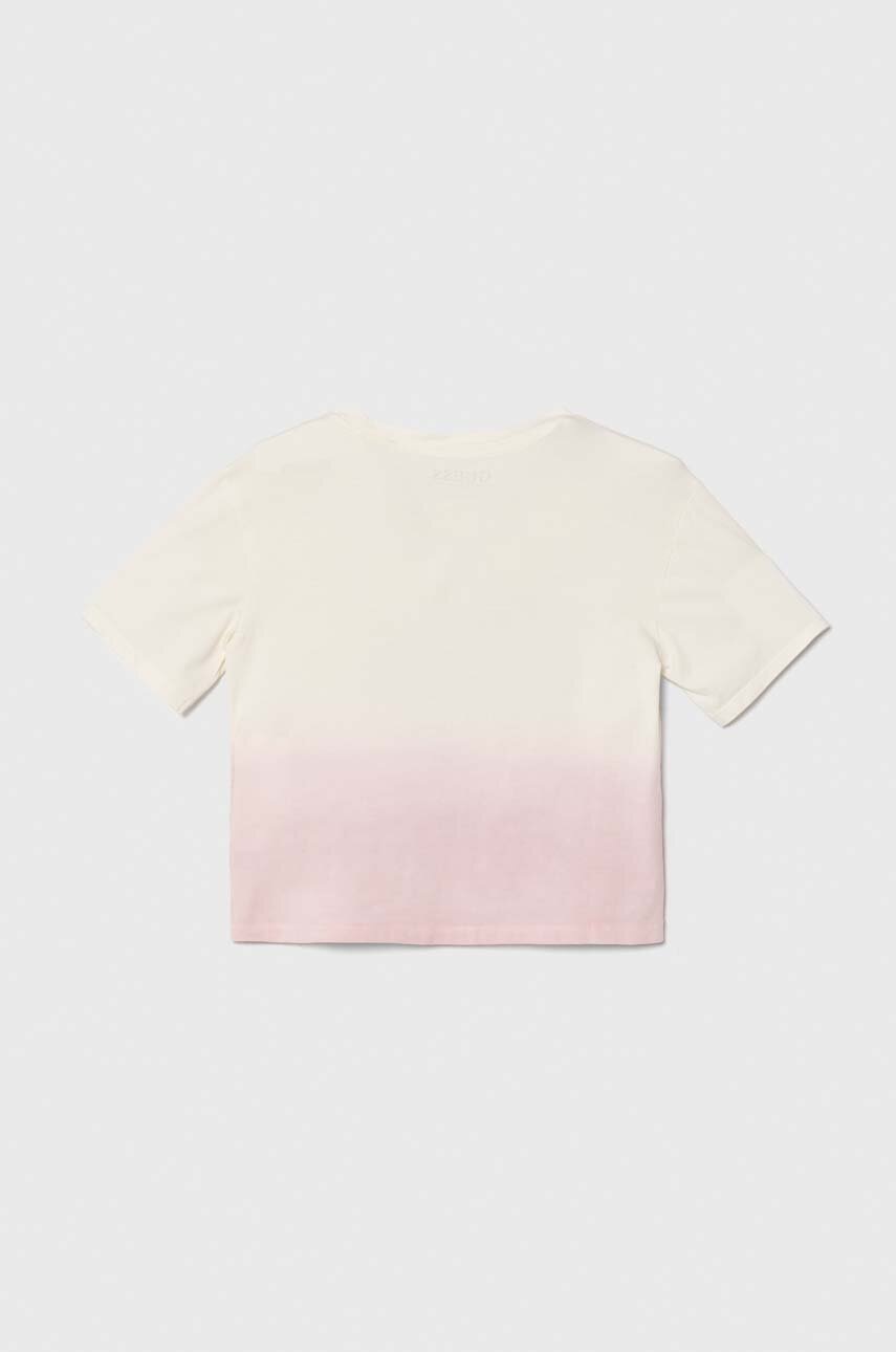 Детская футболка Guess цвет бежевый Детская футболка Guess цвет бежевый