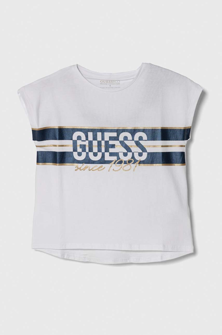 

Детска тениска Guess в бяло, Бял