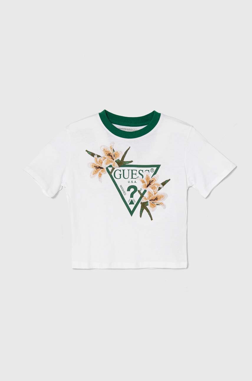 

Детска тениска Guess в бяло, Бял