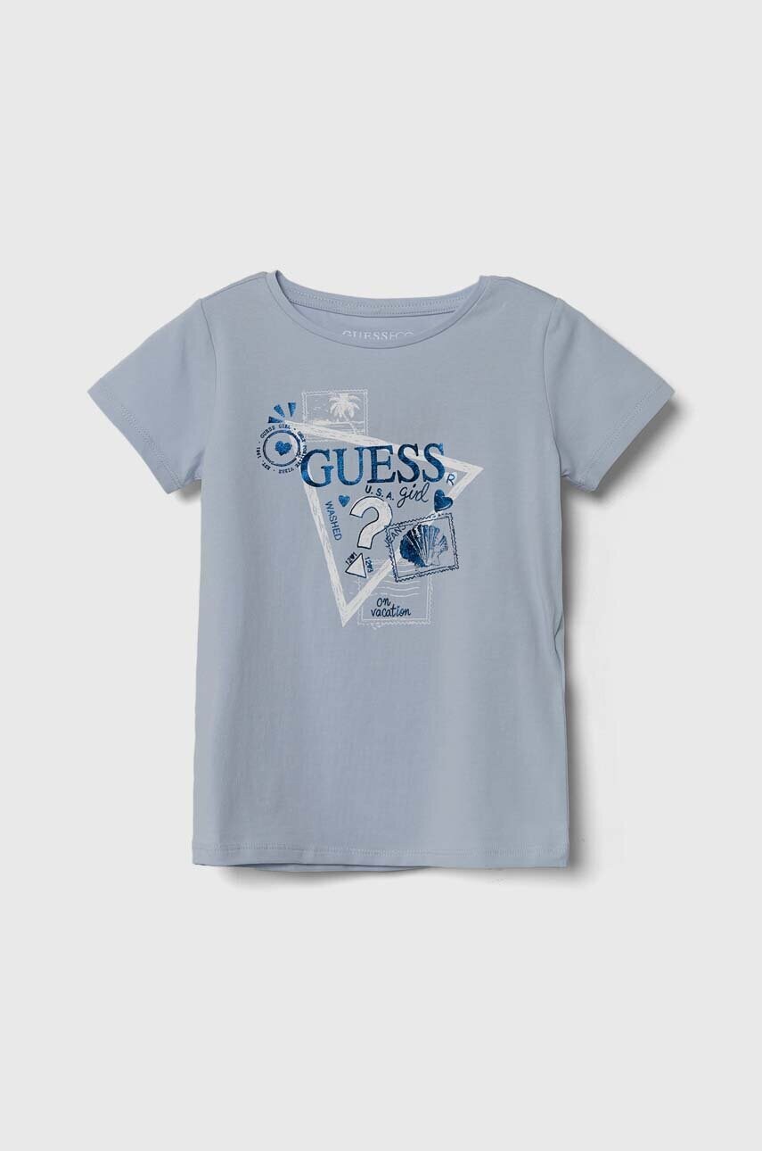 

Детска тениска Guess в синьо, Син