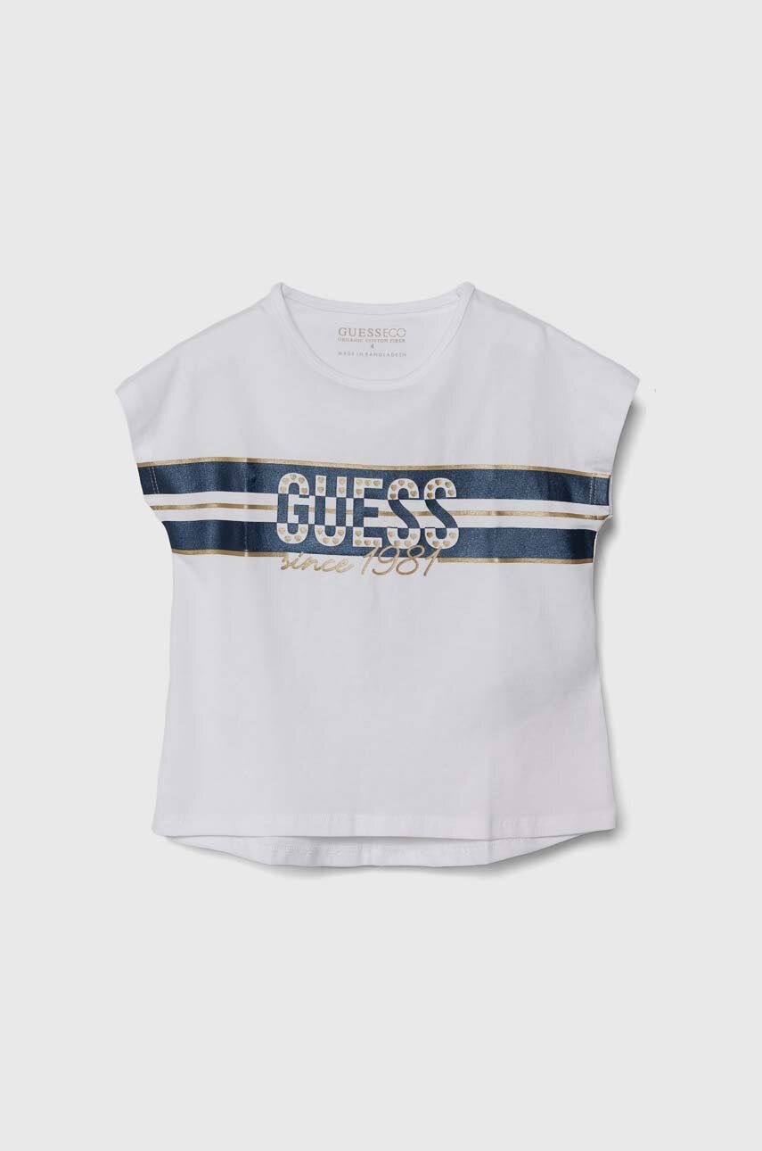 

Детска тениска Guess в бяло, Бял