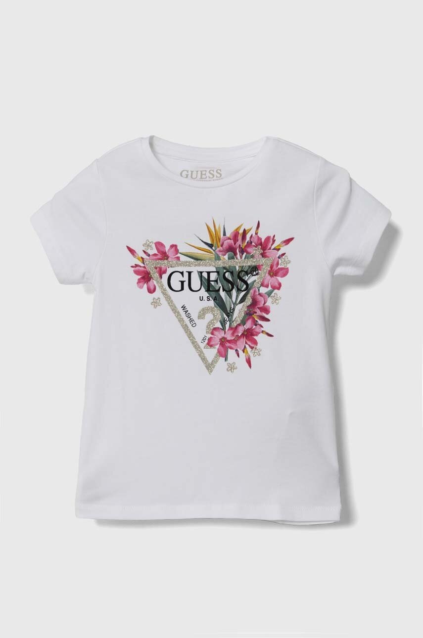 

Детска тениска Guess в бяло, Бял
