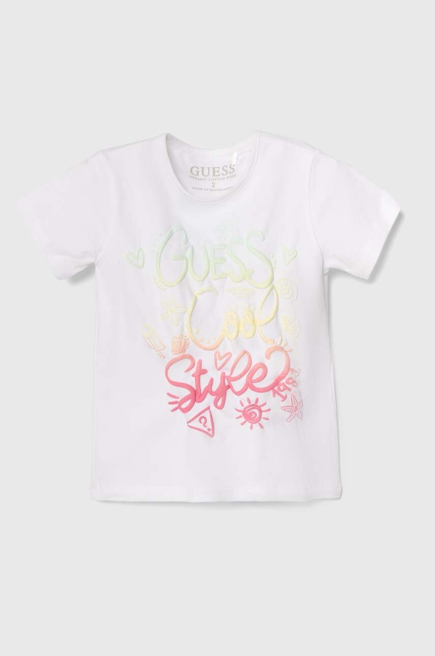 

Детска тениска Guess в бяло, Бял