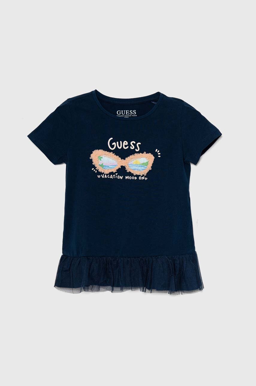 

Детска тениска Guess в тъмносиньо, Тъмносин