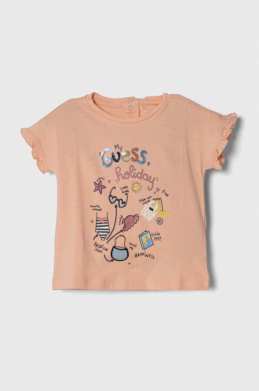 

Детска тениска Guess в оранжево, Оранжев