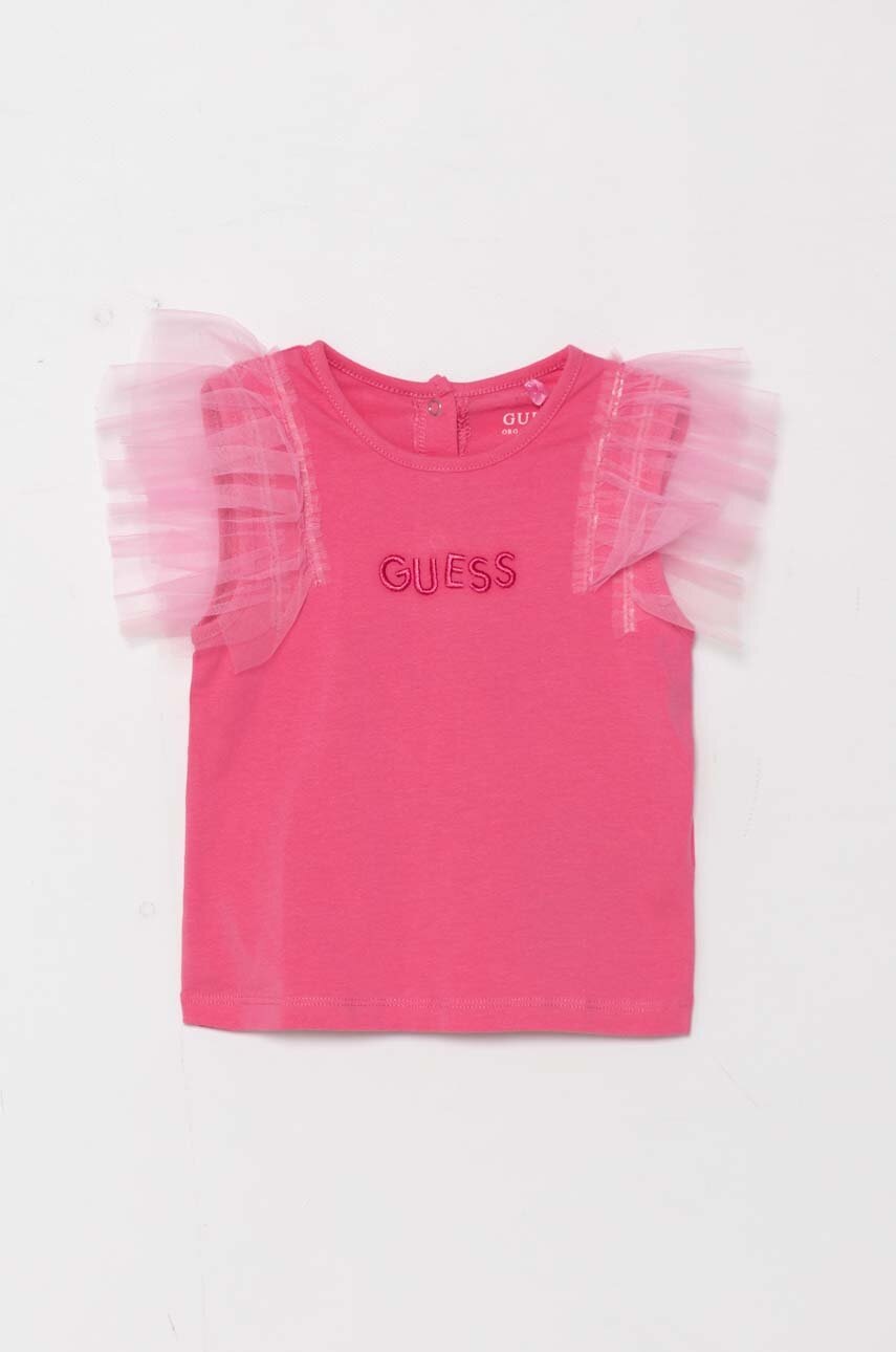 

Детска тениска Guess в розово, Розов
