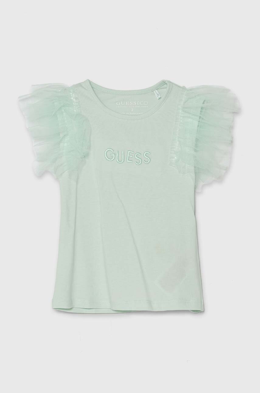 

Детска тениска Guess в зелено, Зелен