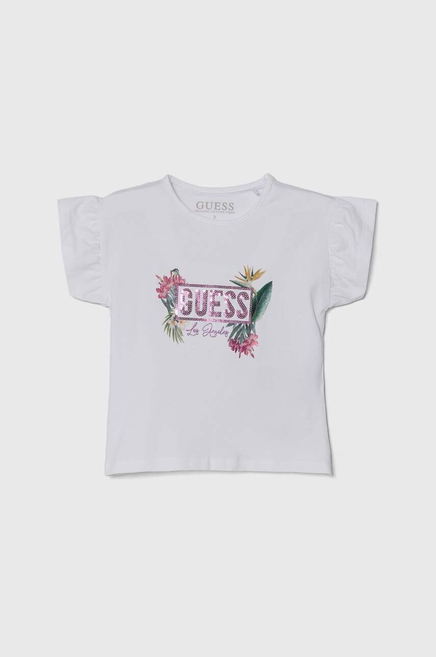 

Детска тениска Guess в бяло, Бял