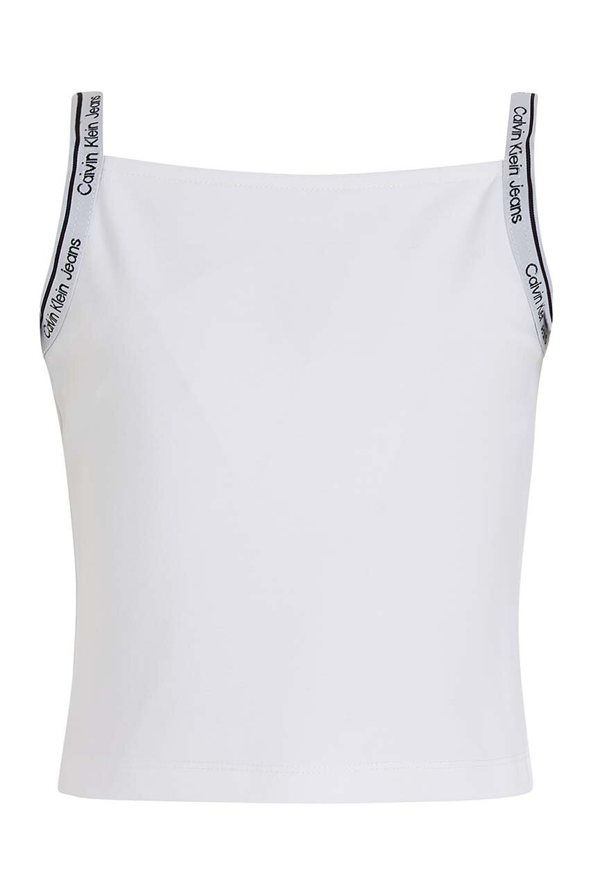 Дитячий топ Calvin Klein Jeans колір білий