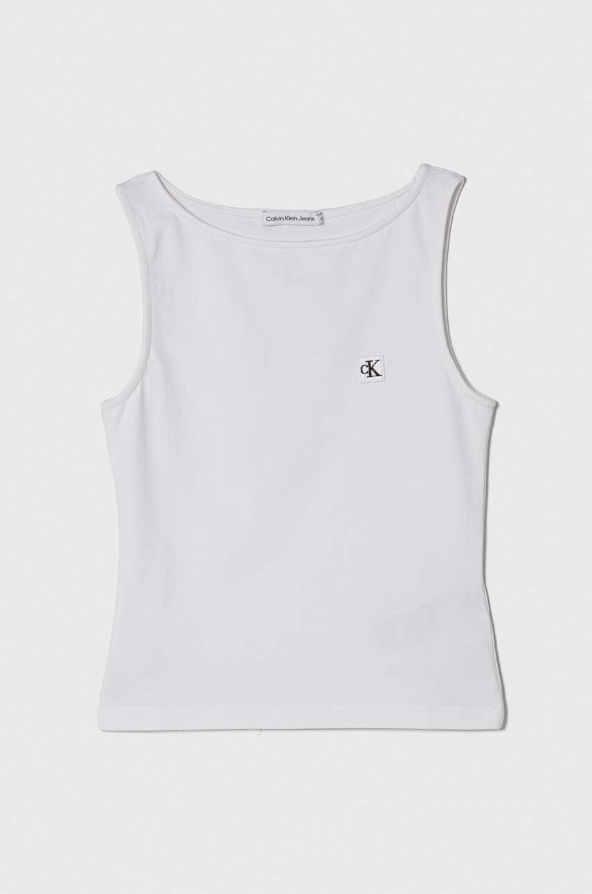 

Детски топ Calvin Klein Jeans в бяло, Бял