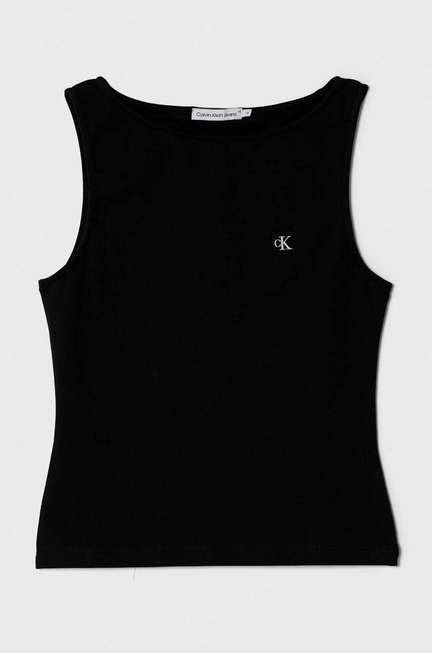 

Детски топ Calvin Klein Jeans в черно, Черен