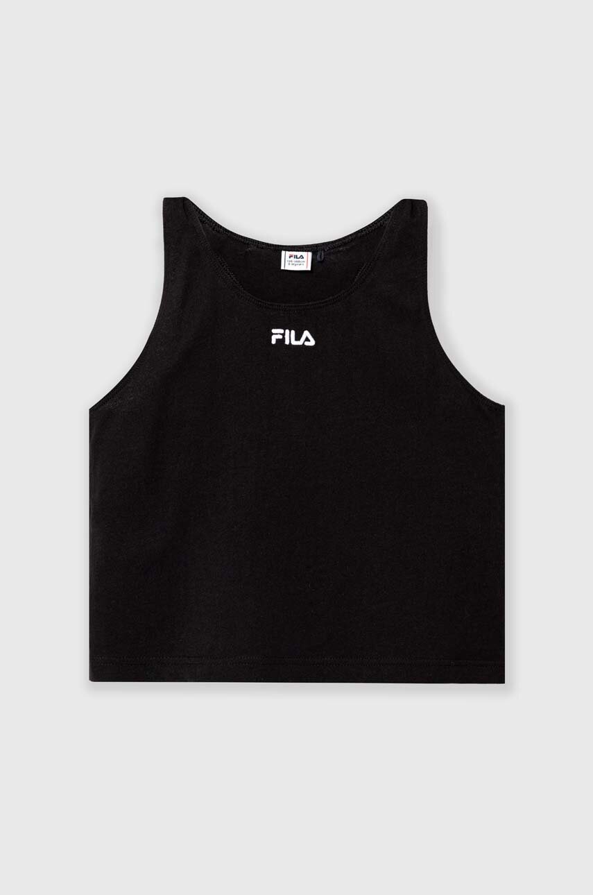 Fila top din bumbac pentru copii BELI MANASTIR culoarea negru