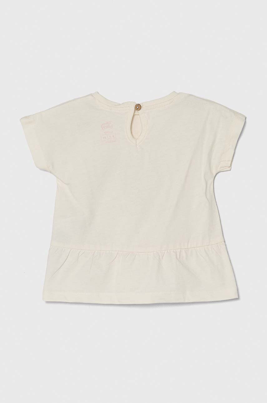 Детская хлопковая футболка zippy x Disney цвет бежевый Детская хлопковая футболка zippy x Disney цвет бежевый