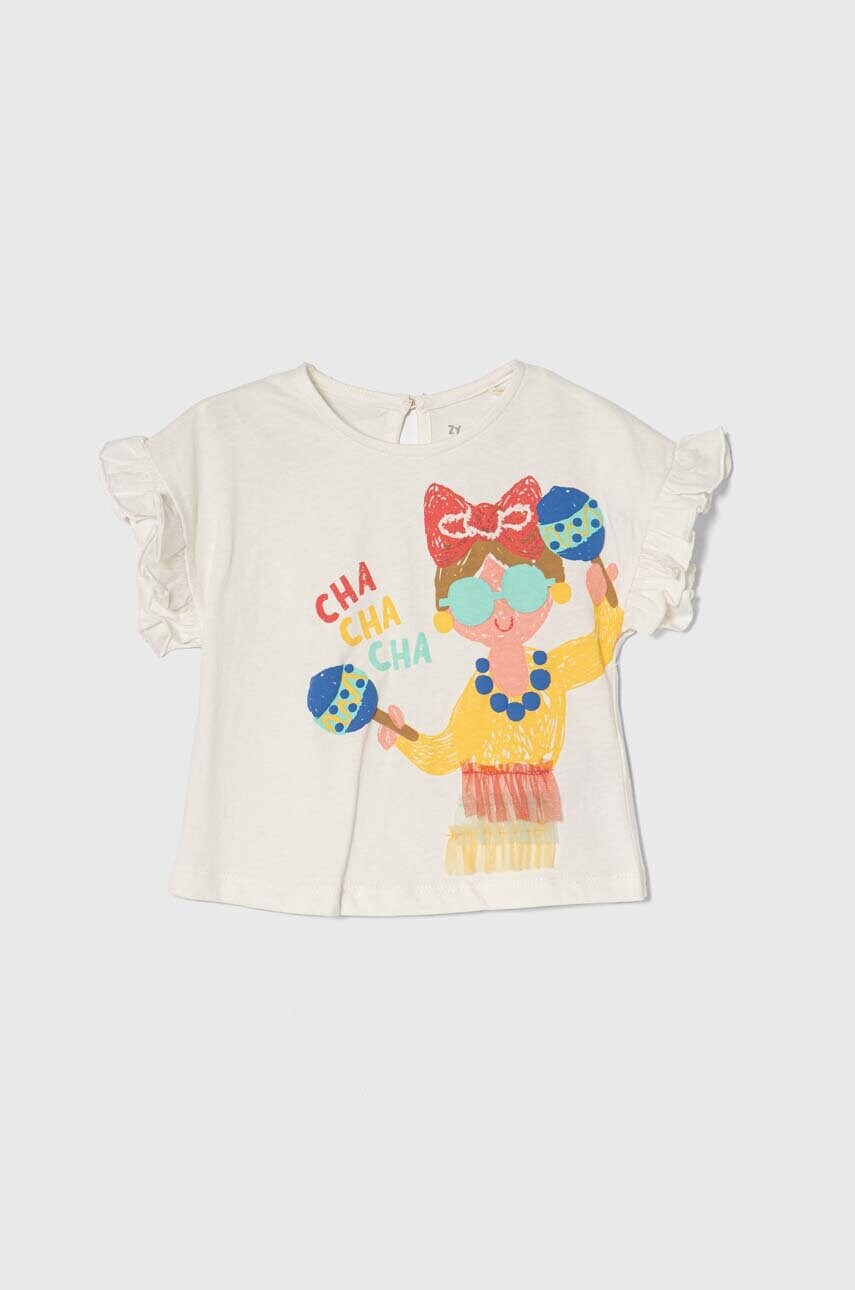 zippy tricou din bumbac pentru bebelusi culoarea alb zippy tricou din bumbac pentru bebelusi culoarea alb