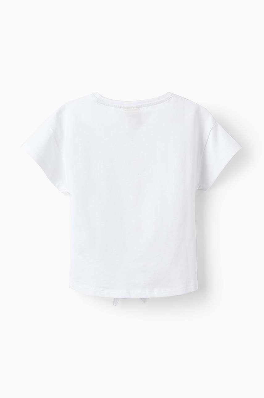 Детская хлопковая футболка zippy цвет белый