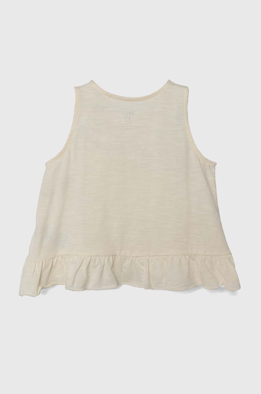 Детский хлопковый топ zippy цвет белый