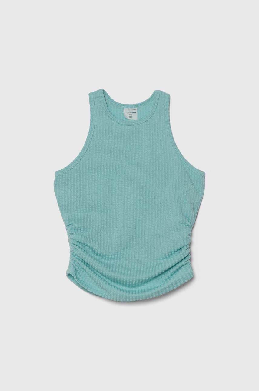 Abercrombie & Fitch top copii culoarea turcoaz Abercrombie & Fitch top copii culoarea turcoaz