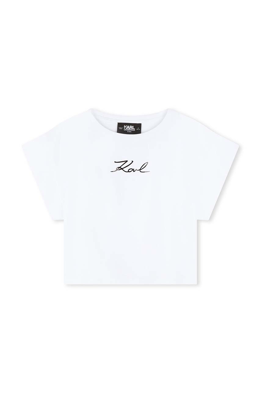Дитяча футболка Karl Lagerfeld колір білий