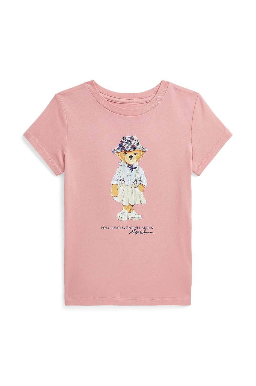

Детска памучна тениска Polo Ralph Lauren в розово 312941151001, Розов