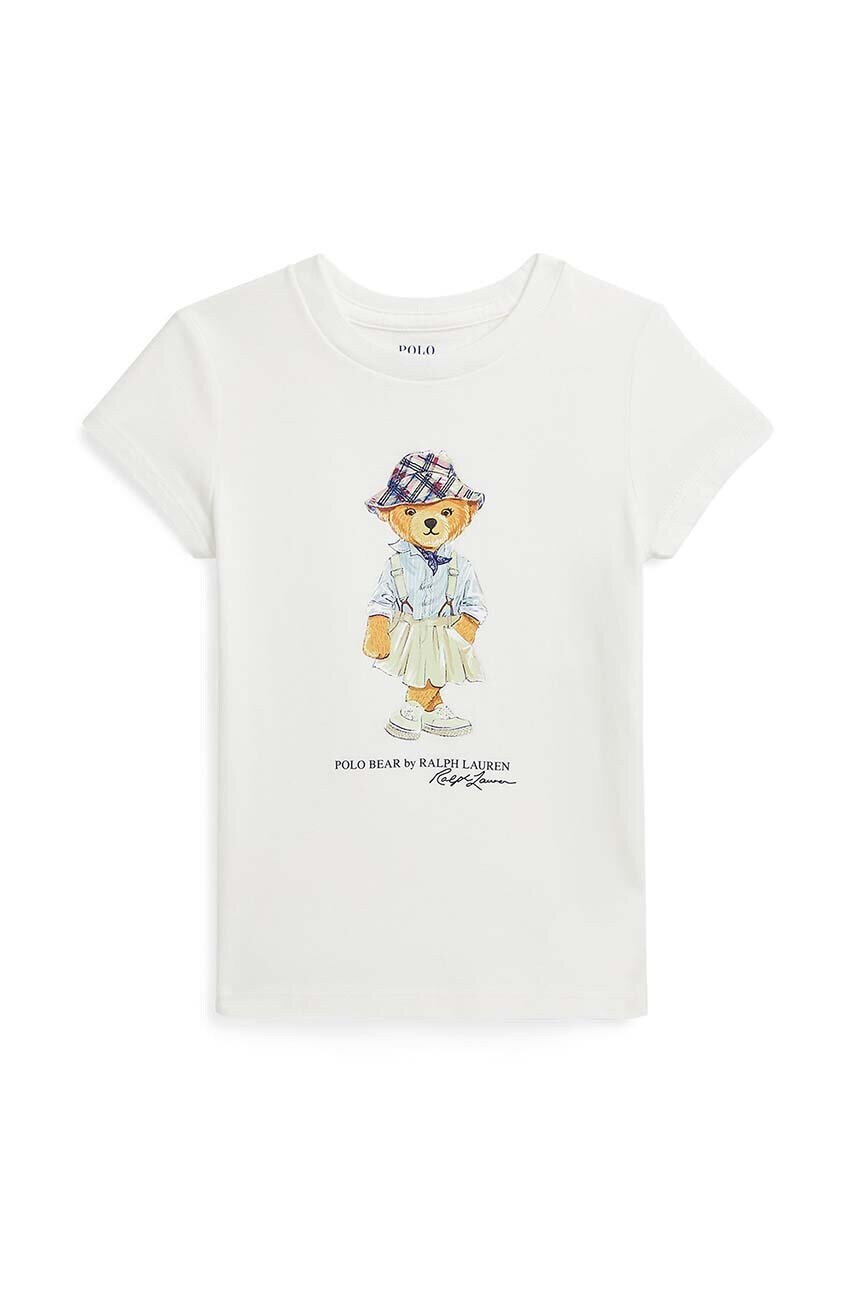 

Детска памучна тениска Polo Ralph Lauren в бяло 312941151002, Бял