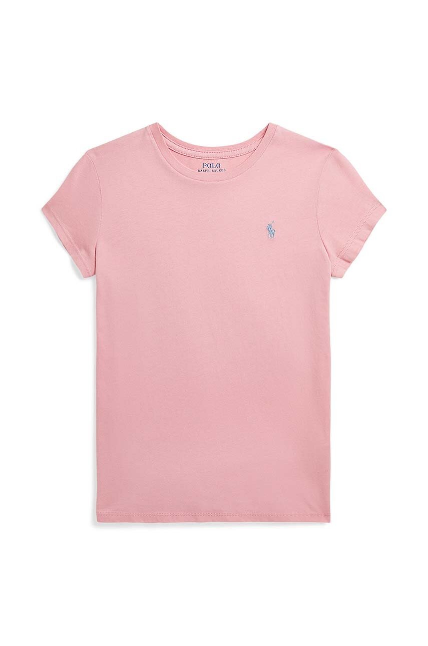

Детска памучна тениска Polo Ralph Lauren в розово 313941106001, Розов