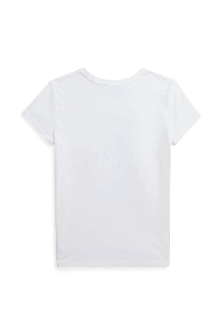 Детская хлопковая футболка Polo Ralph Lauren цвет белый 313942856001 Детская хлопковая футболка Polo Ralph Lauren цвет белый 313942856001